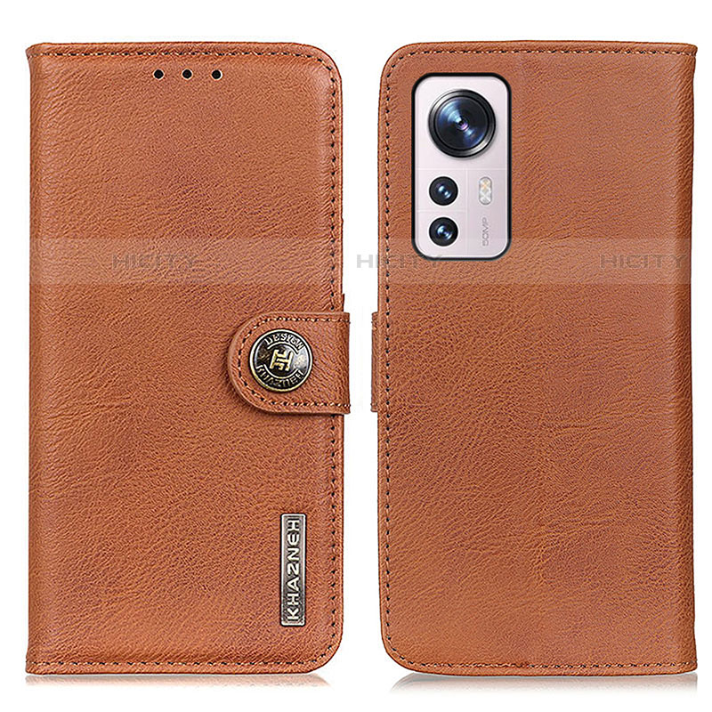 Funda de Cuero Cartera con Soporte Carcasa K02Z para Xiaomi Mi 12X 5G Marron