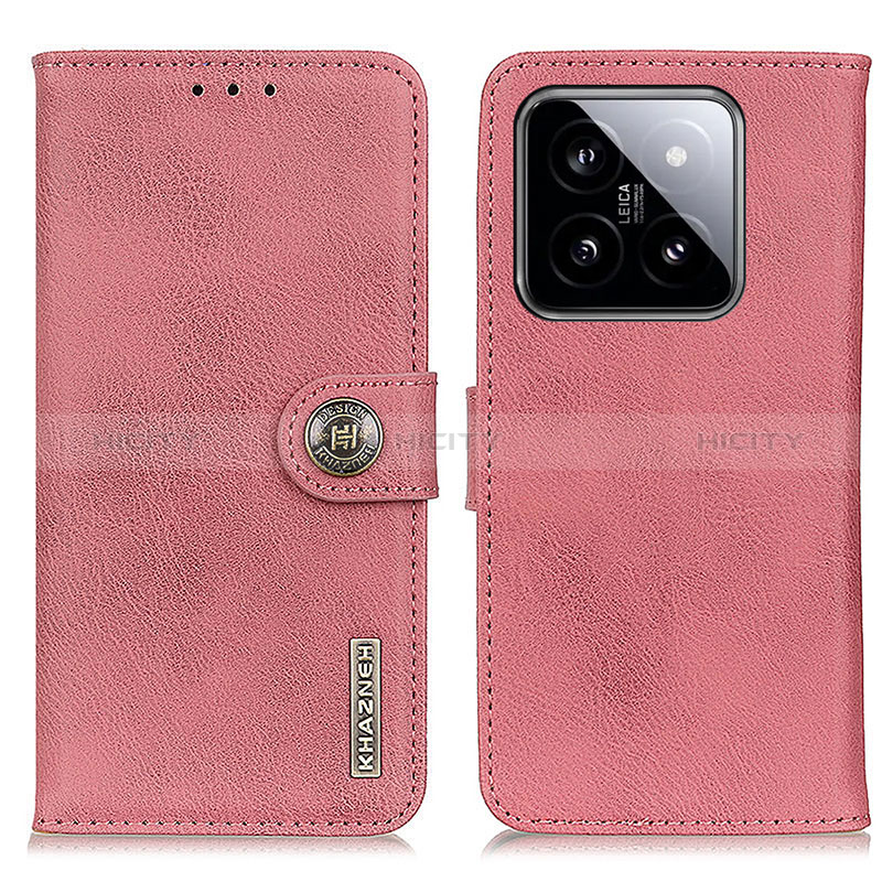 Funda de Cuero Cartera con Soporte Carcasa K02Z para Xiaomi Mi 14 Pro 5G Gris