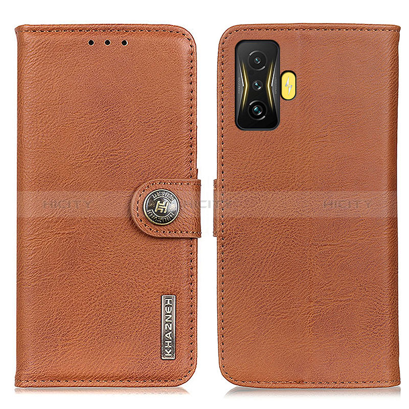 Funda de Cuero Cartera con Soporte Carcasa K02Z para Xiaomi Poco F4 GT 5G Marron