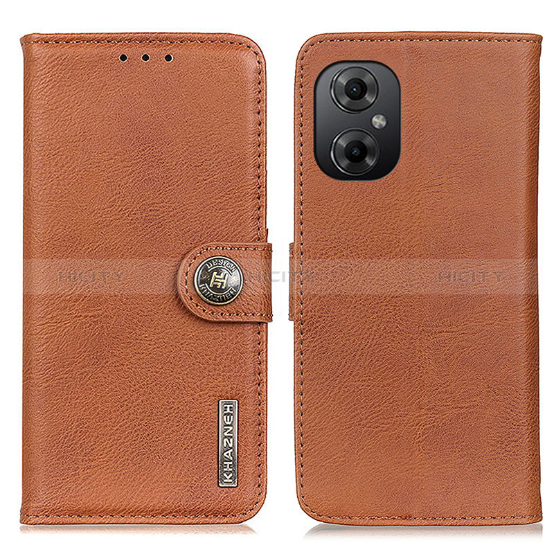 Funda de Cuero Cartera con Soporte Carcasa K02Z para Xiaomi Poco M4 5G Marron