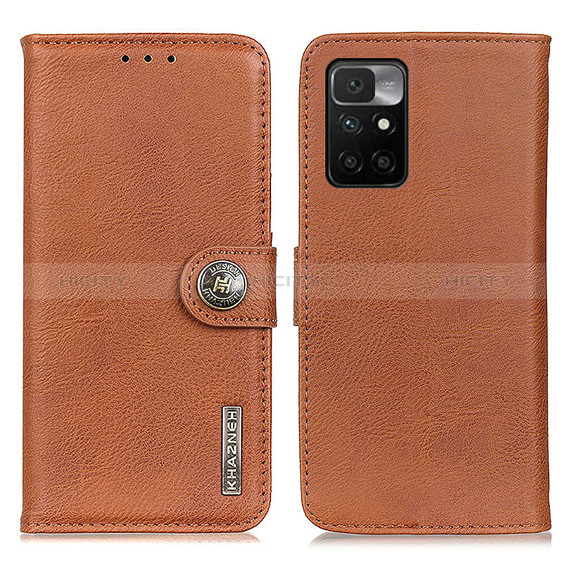 Funda de Cuero Cartera con Soporte Carcasa K02Z para Xiaomi Redmi 10 4G Marron