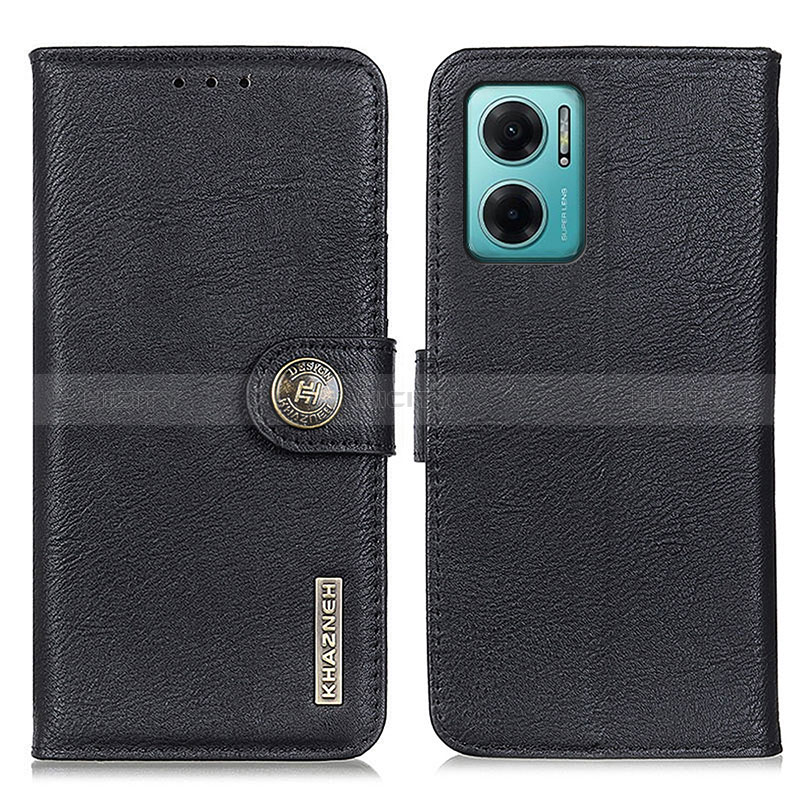 Funda de Cuero Cartera con Soporte Carcasa K02Z para Xiaomi Redmi 10 5G Negro