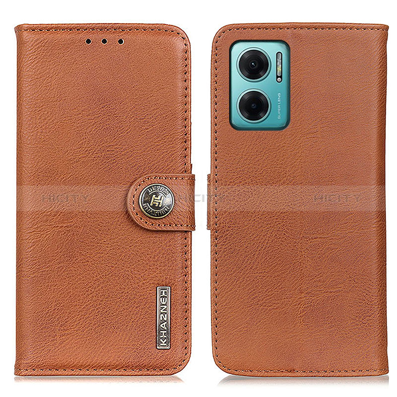 Funda de Cuero Cartera con Soporte Carcasa K02Z para Xiaomi Redmi 10 Prime Plus 5G Marron