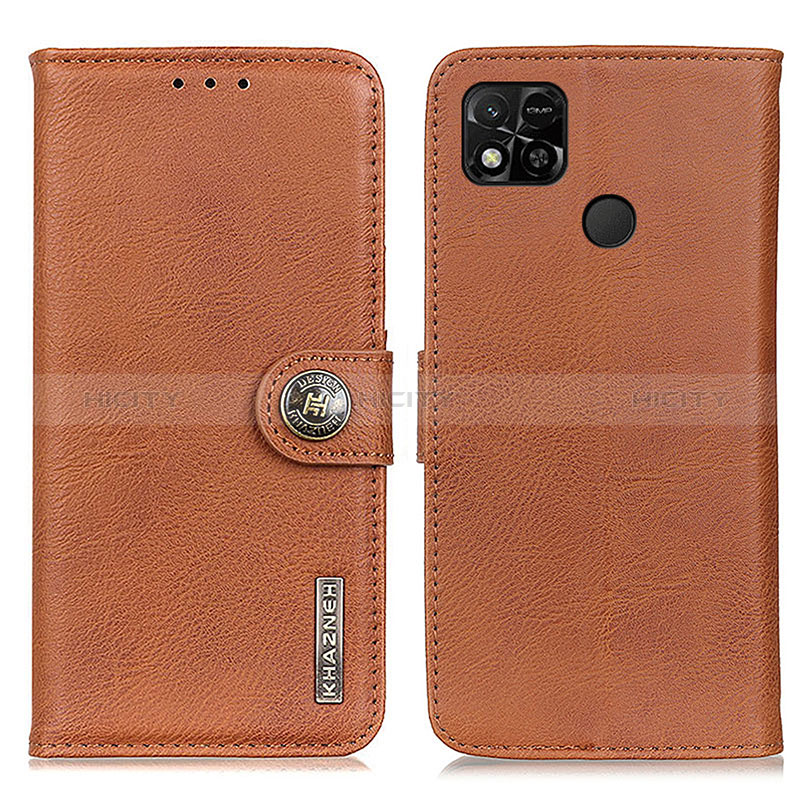 Funda de Cuero Cartera con Soporte Carcasa K02Z para Xiaomi Redmi 9C Marron