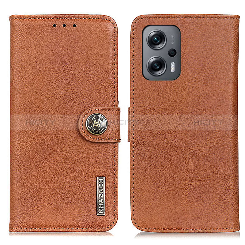 Funda de Cuero Cartera con Soporte Carcasa K02Z para Xiaomi Redmi K50i 5G Marron