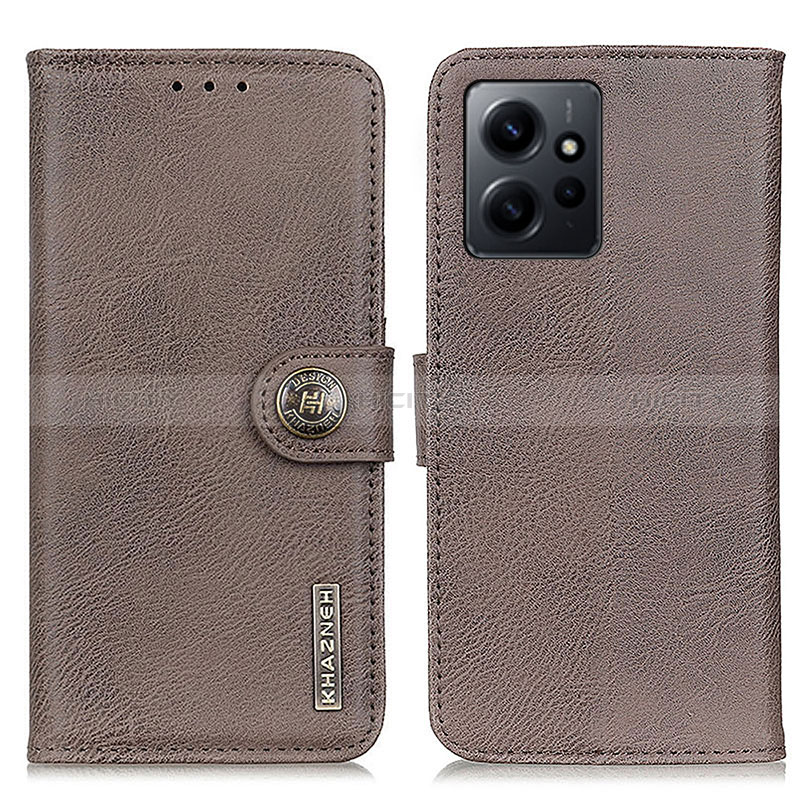 Funda de Cuero Cartera con Soporte Carcasa K02Z para Xiaomi Redmi Note 12 4G Gris