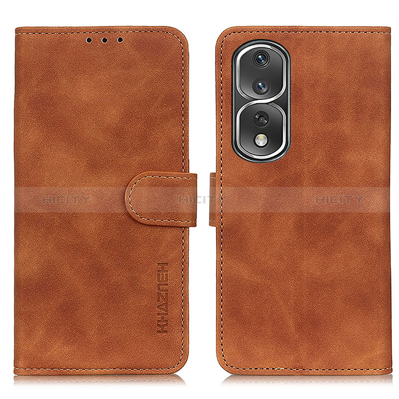 Funda de Cuero Cartera con Soporte Carcasa K03Z para Huawei Honor 80 Pro 5G Marron