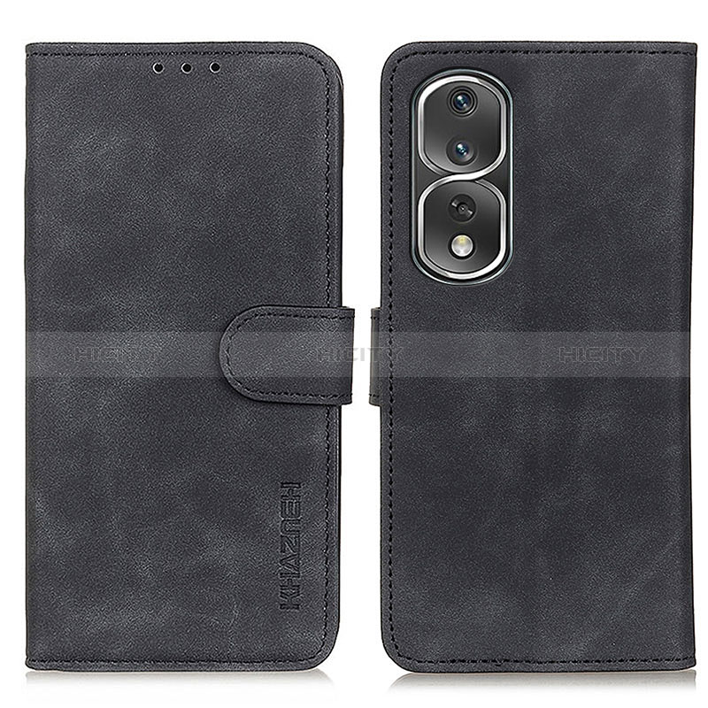 Funda de Cuero Cartera con Soporte Carcasa K03Z para Huawei Honor 80 Pro 5G Negro