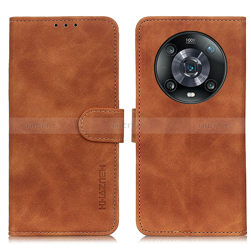 Funda de Cuero Cartera con Soporte Carcasa K03Z para Huawei Honor Magic4 Pro 5G Marron