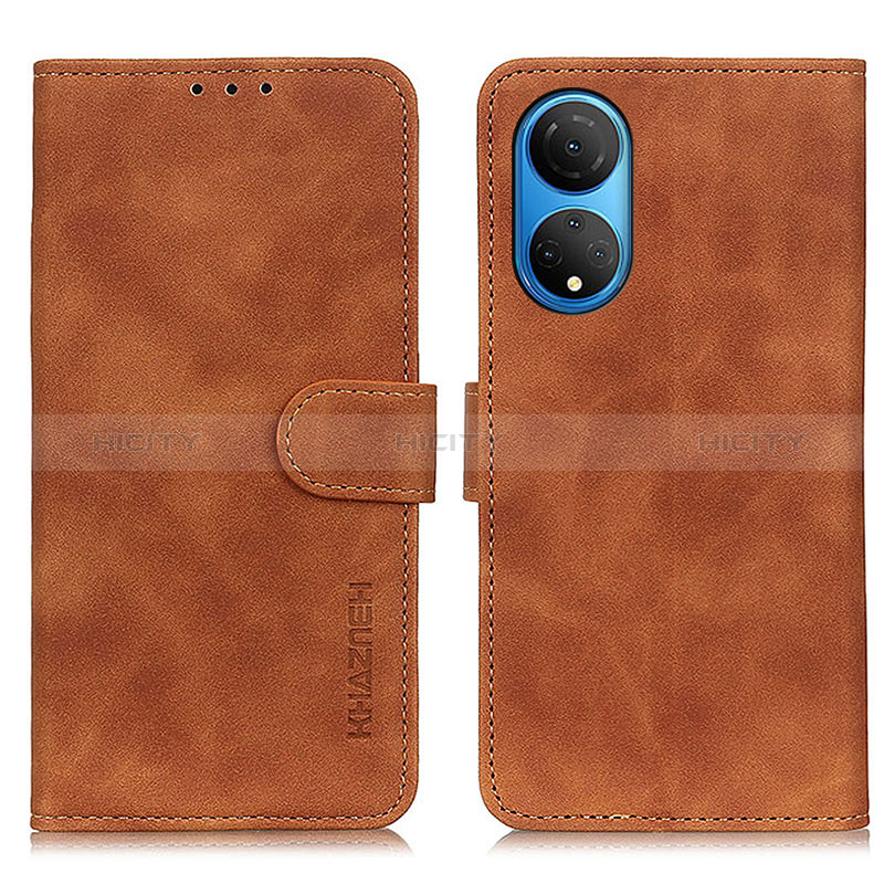 Funda de Cuero Cartera con Soporte Carcasa K03Z para Huawei Honor X7 Marron