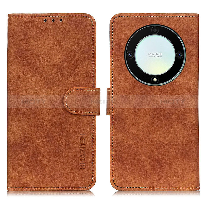 Funda de Cuero Cartera con Soporte Carcasa K03Z para Huawei Honor X9a 5G Marron