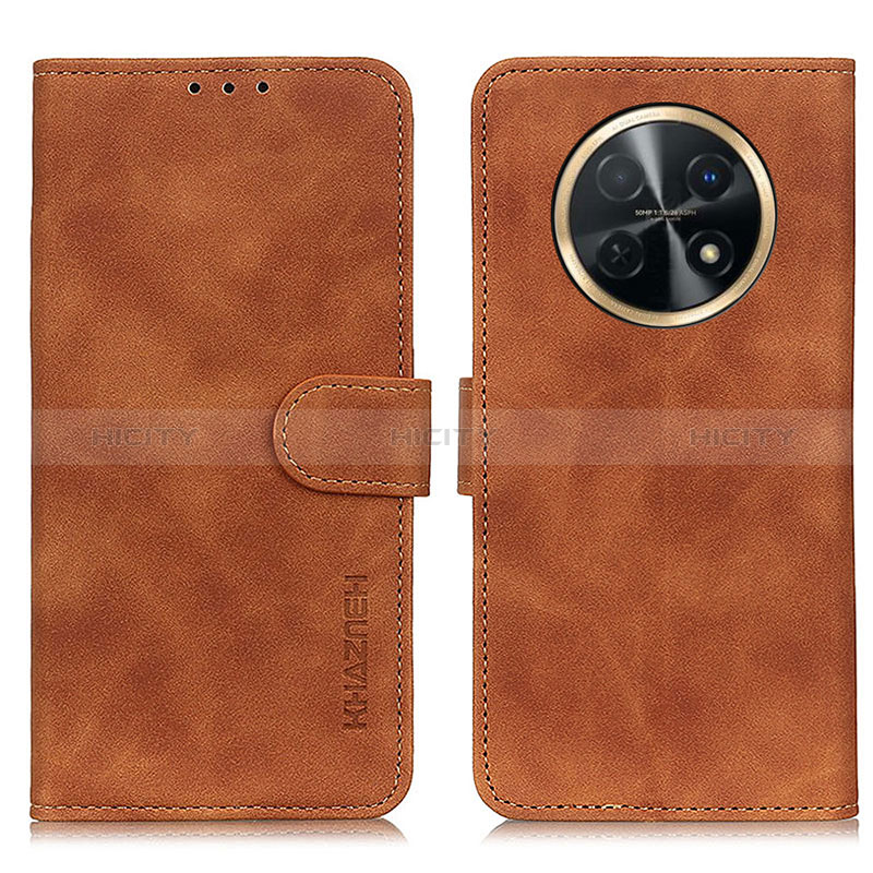 Funda de Cuero Cartera con Soporte Carcasa K03Z para Huawei Nova Y91 Marron