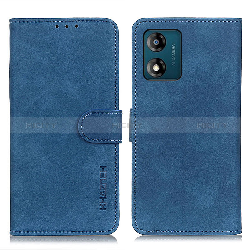 Funda de Cuero Cartera con Soporte Carcasa K03Z para Motorola Moto E13 Azul