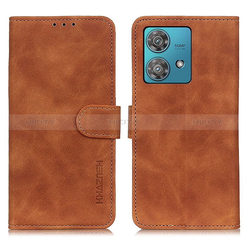 Funda de Cuero Cartera con Soporte Carcasa K03Z para Motorola Moto Edge 40 Neo 5G Marron