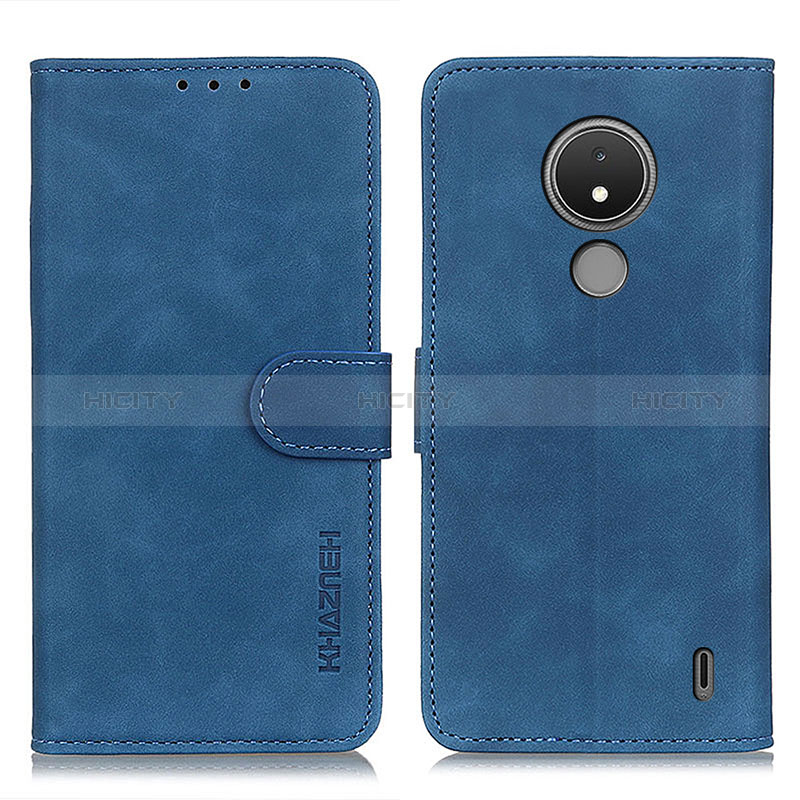 Funda de Cuero Cartera con Soporte Carcasa K03Z para Nokia C21 Azul