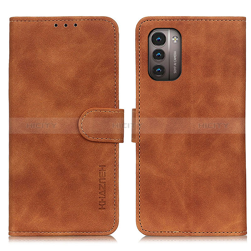 Funda de Cuero Cartera con Soporte Carcasa K03Z para Nokia G21 Marron