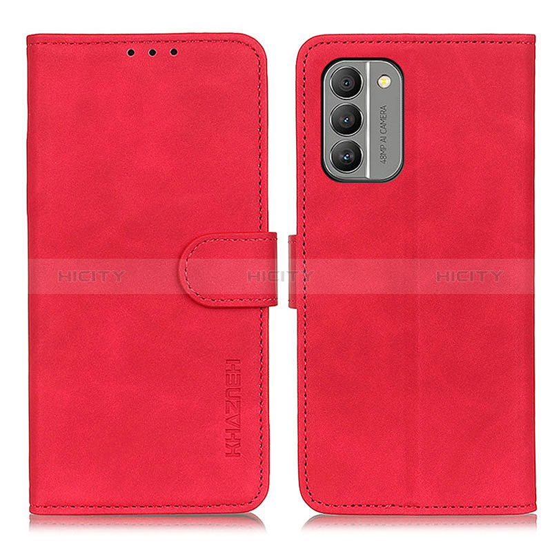 Funda de Cuero Cartera con Soporte Carcasa K03Z para Nokia G400 5G Rojo