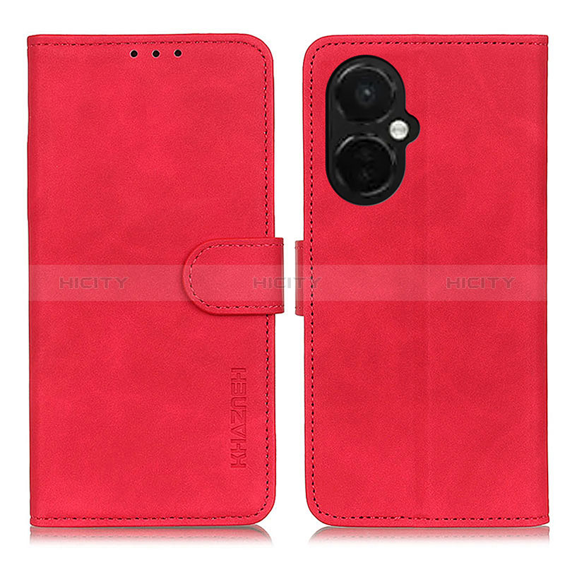 Funda de Cuero Cartera con Soporte Carcasa K03Z para OnePlus Nord CE 3 5G Rojo