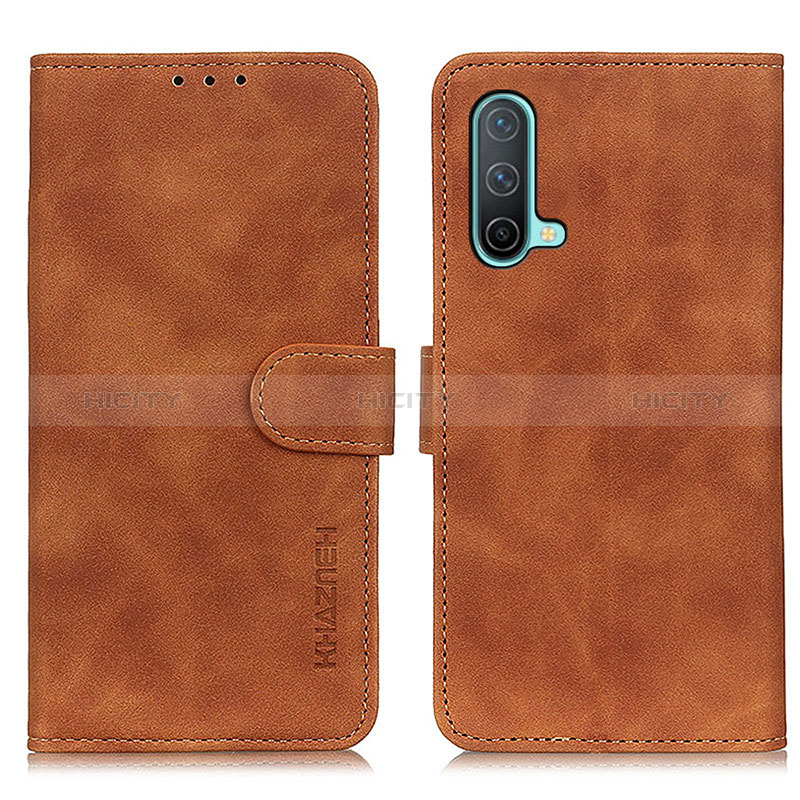 Funda de Cuero Cartera con Soporte Carcasa K03Z para OnePlus Nord CE 5G Marron