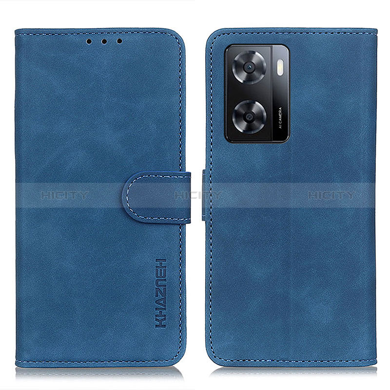 Funda de Cuero Cartera con Soporte Carcasa K03Z para Oppo A57 4G Azul