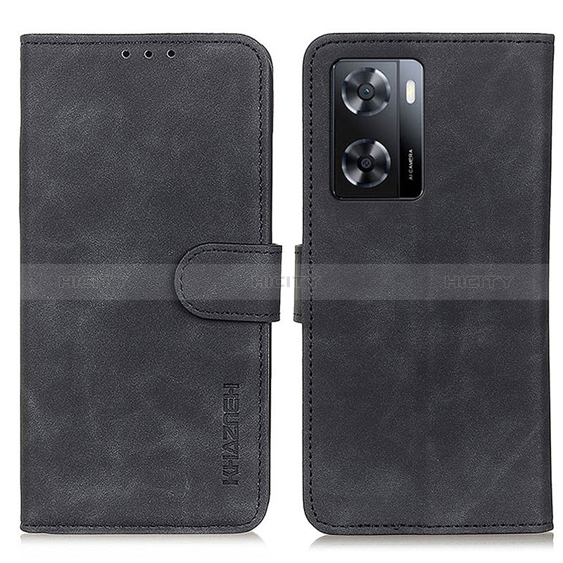 Funda de Cuero Cartera con Soporte Carcasa K03Z para Oppo A77s Negro