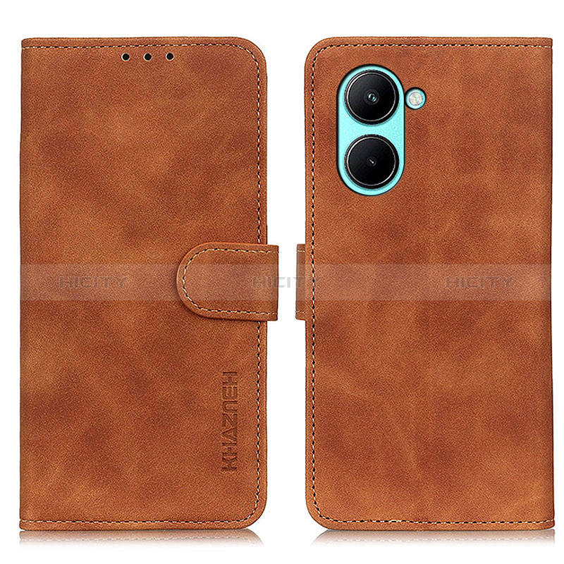 Funda de Cuero Cartera con Soporte Carcasa K03Z para Realme C33 Marron