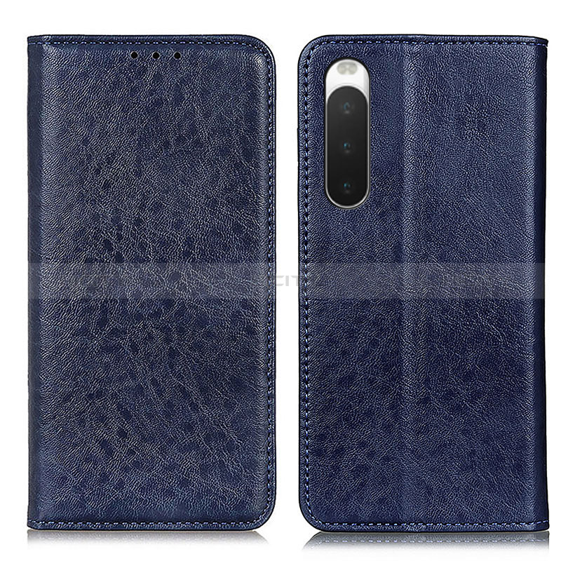 Funda de Cuero Cartera con Soporte Carcasa K03Z para Sony Xperia 10 IV SOG07 Azul