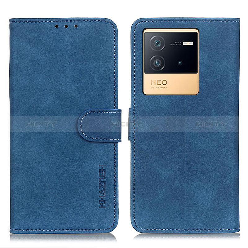 Funda de Cuero Cartera con Soporte Carcasa K03Z para Vivo iQOO Neo6 5G Azul