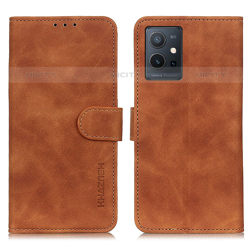 Funda de Cuero Cartera con Soporte Carcasa K03Z para Vivo iQOO Z6 5G Marron