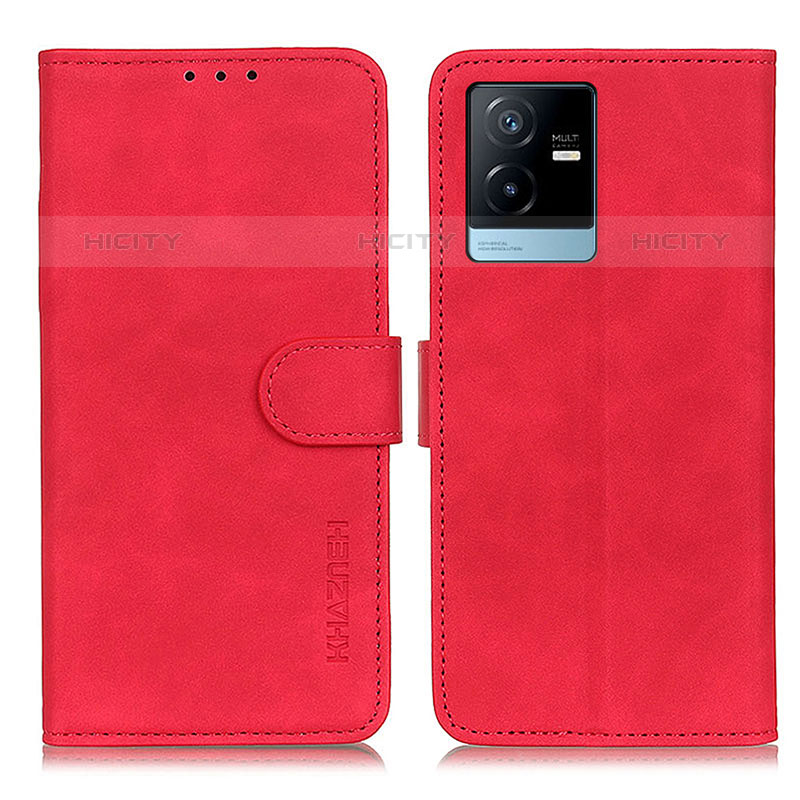 Funda de Cuero Cartera con Soporte Carcasa K03Z para Vivo Y73t Rojo