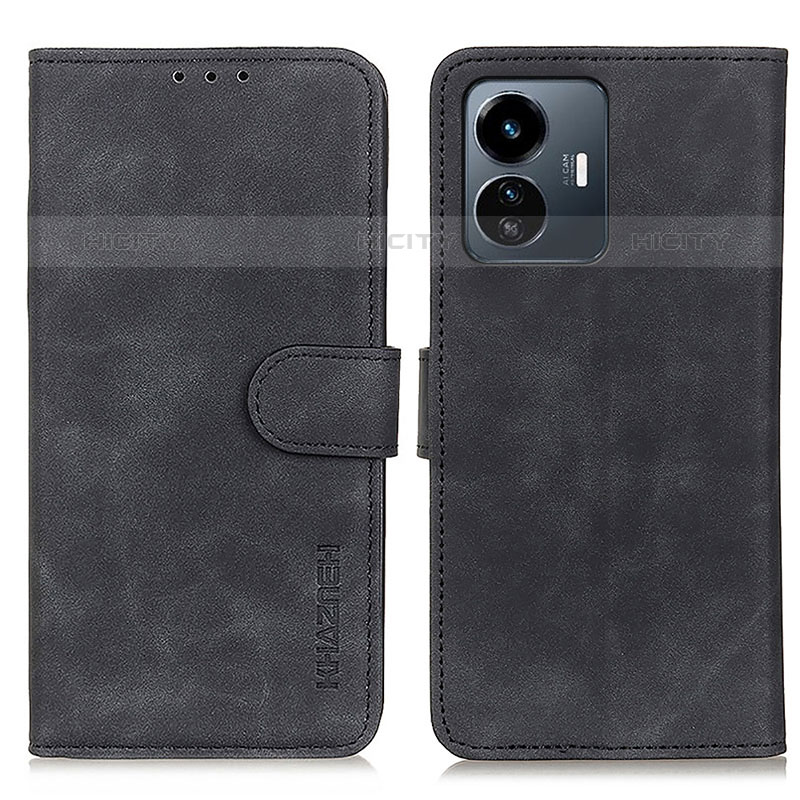 Funda de Cuero Cartera con Soporte Carcasa K03Z para Vivo Y77e 5G Negro