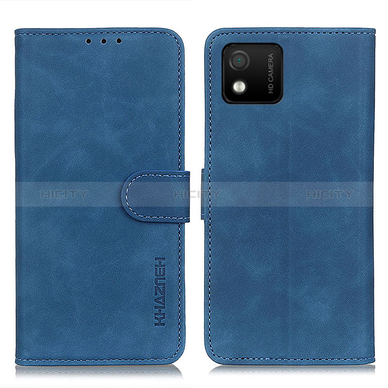 Funda de Cuero Cartera con Soporte Carcasa K03Z para Wiko Y52 Azul