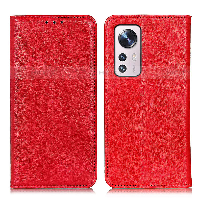 Funda de Cuero Cartera con Soporte Carcasa K03Z para Xiaomi Mi 12 Lite 5G Rojo