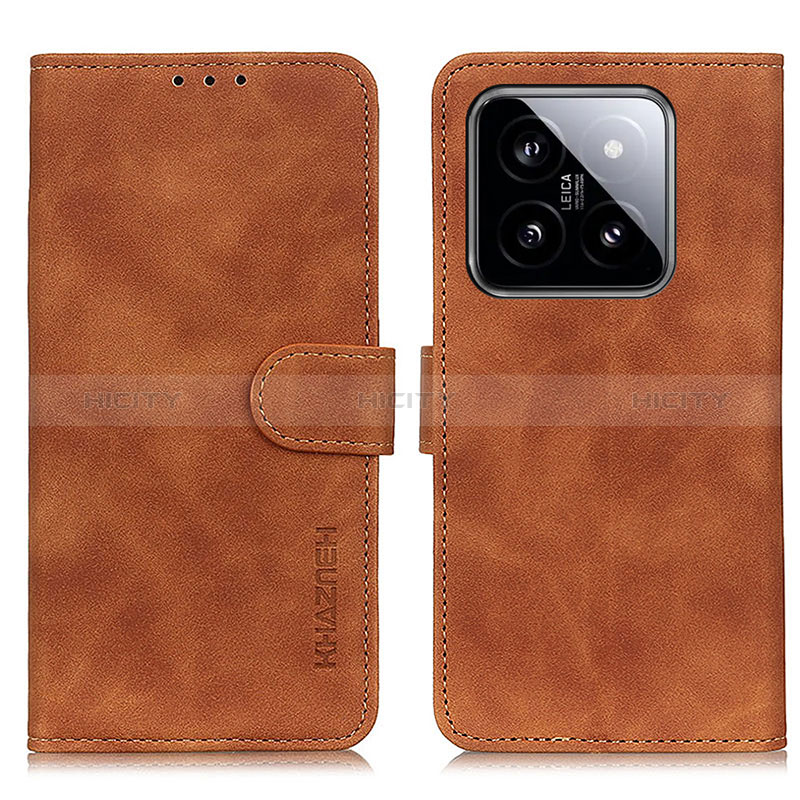 Funda de Cuero Cartera con Soporte Carcasa K03Z para Xiaomi Mi 14 5G Marron