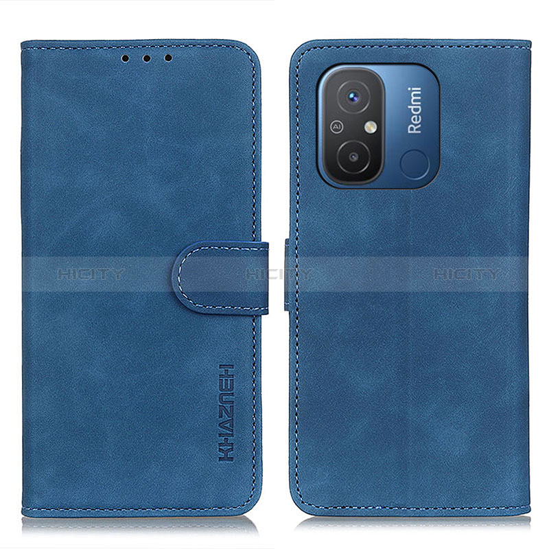 Funda de Cuero Cartera con Soporte Carcasa K03Z para Xiaomi Poco C55 Azul