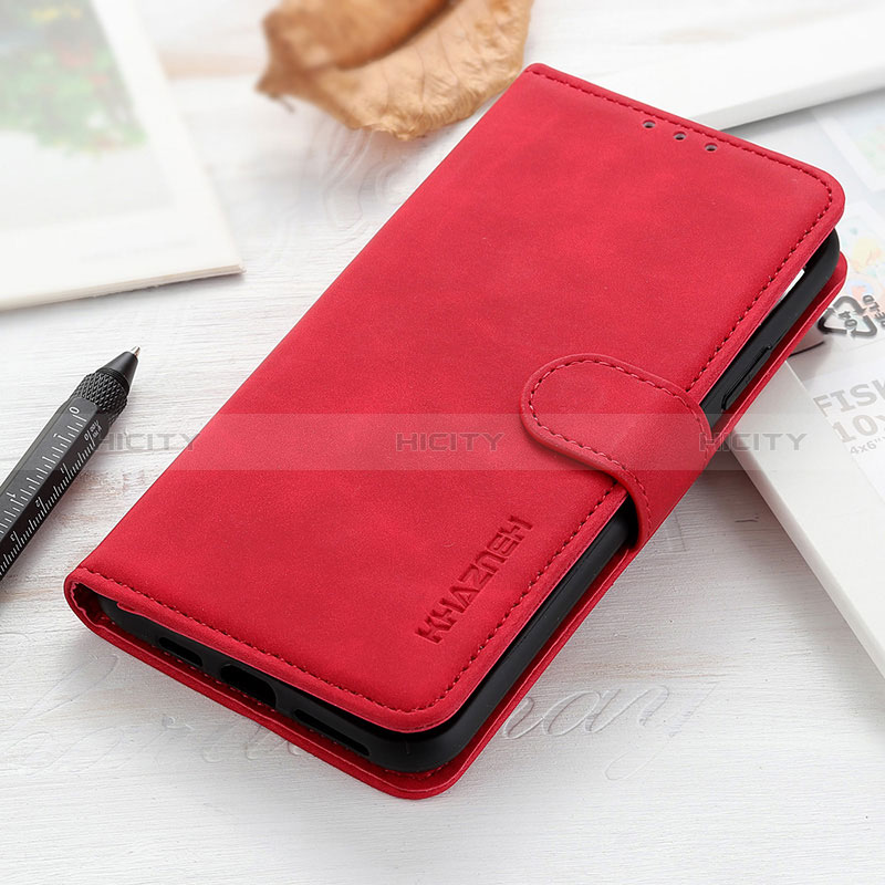 Funda de Cuero Cartera con Soporte Carcasa K03Z para Xiaomi Redmi 10 4G Rojo