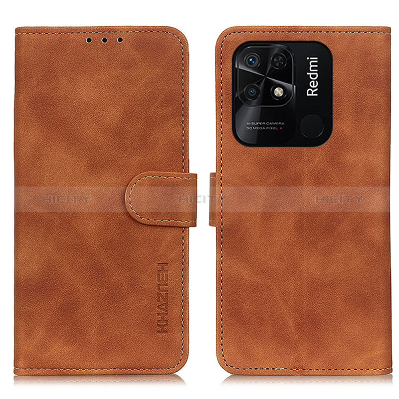 Funda de Cuero Cartera con Soporte Carcasa K03Z para Xiaomi Redmi 10C 4G Marron