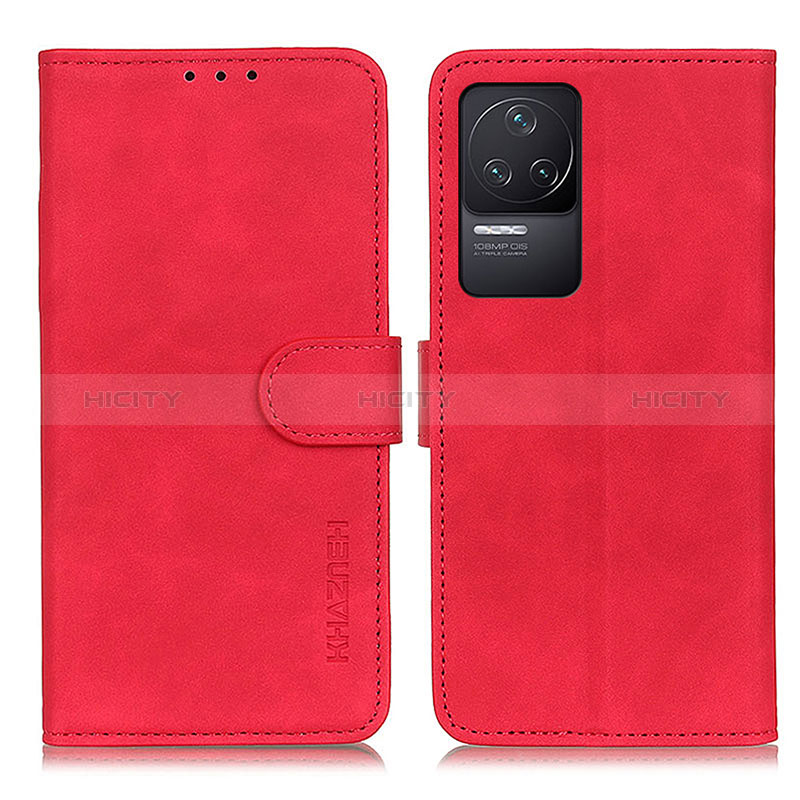 Funda de Cuero Cartera con Soporte Carcasa K03Z para Xiaomi Redmi K50 5G Rojo