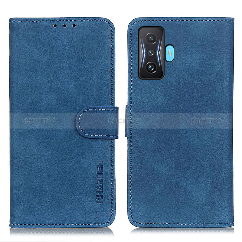 Funda de Cuero Cartera con Soporte Carcasa K03Z para Xiaomi Redmi K50 Gaming 5G Azul