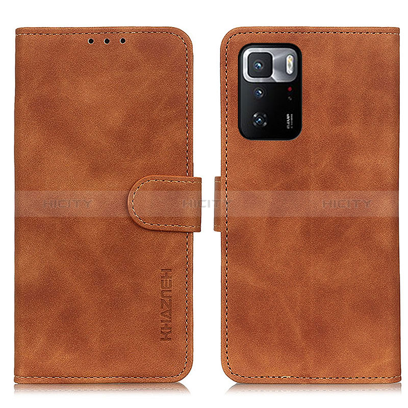 Funda de Cuero Cartera con Soporte Carcasa K03Z para Xiaomi Redmi Note 10 Pro 5G Marron