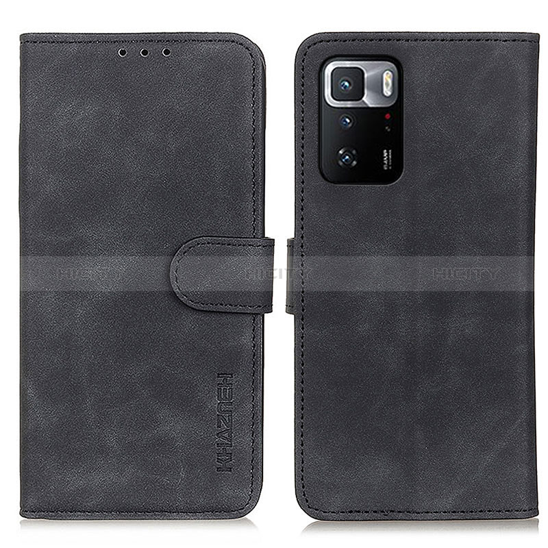 Funda de Cuero Cartera con Soporte Carcasa K03Z para Xiaomi Redmi Note 10 Pro 5G Negro