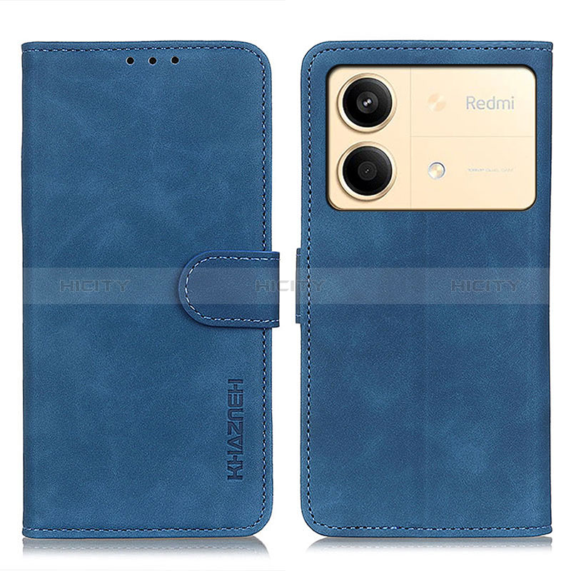 Funda de Cuero Cartera con Soporte Carcasa K03Z para Xiaomi Redmi Note 13R Pro 5G Azul