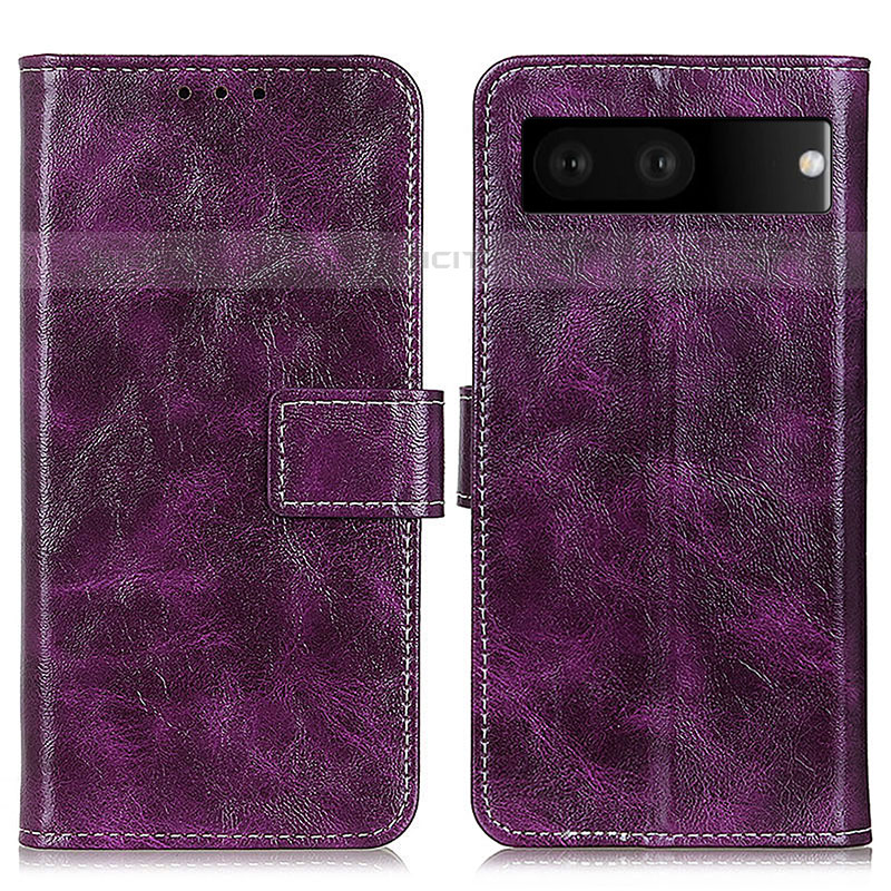 Funda de Cuero Cartera con Soporte Carcasa K04Z para Google Pixel 7 5G Morado