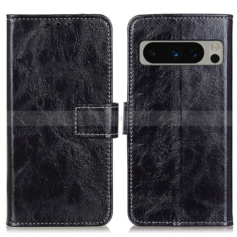 Funda de Cuero Cartera con Soporte Carcasa K04Z para Google Pixel 8 Pro 5G Negro