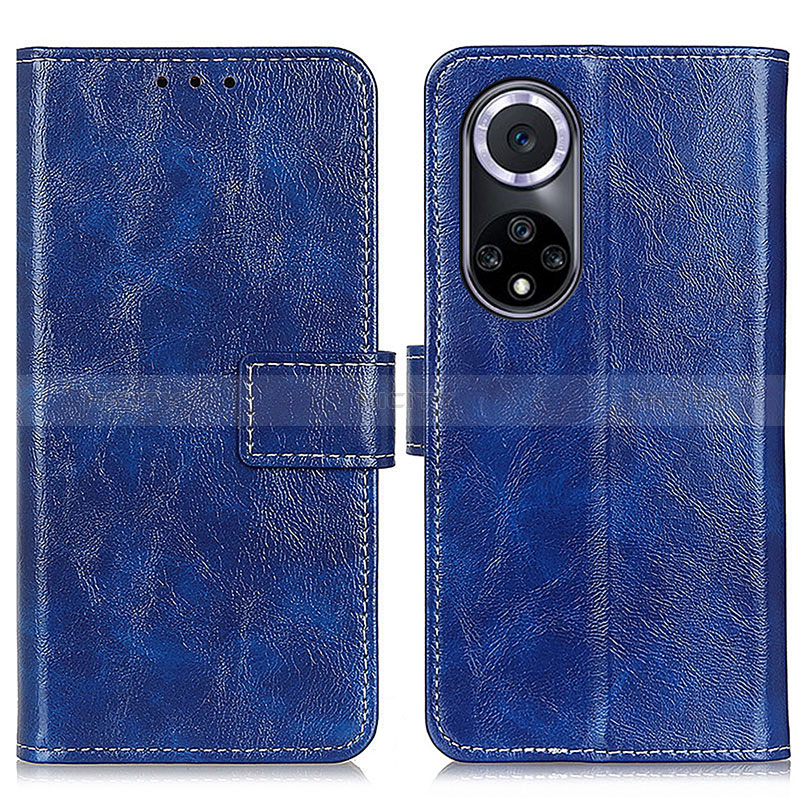 Funda de Cuero Cartera con Soporte Carcasa K04Z para Huawei Honor 50 5G Azul