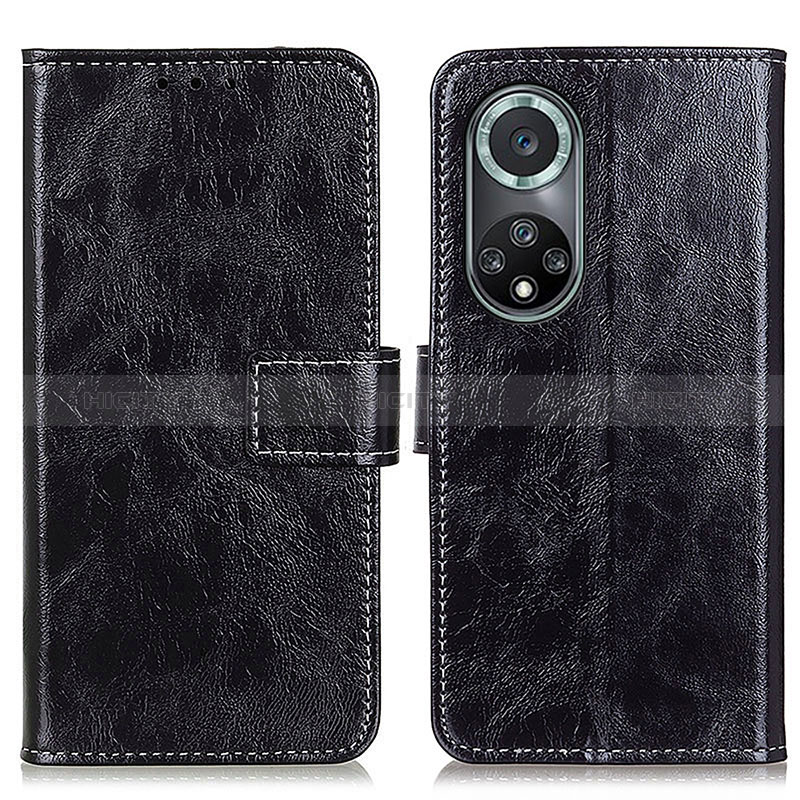 Funda de Cuero Cartera con Soporte Carcasa K04Z para Huawei Honor 50 Pro 5G Negro