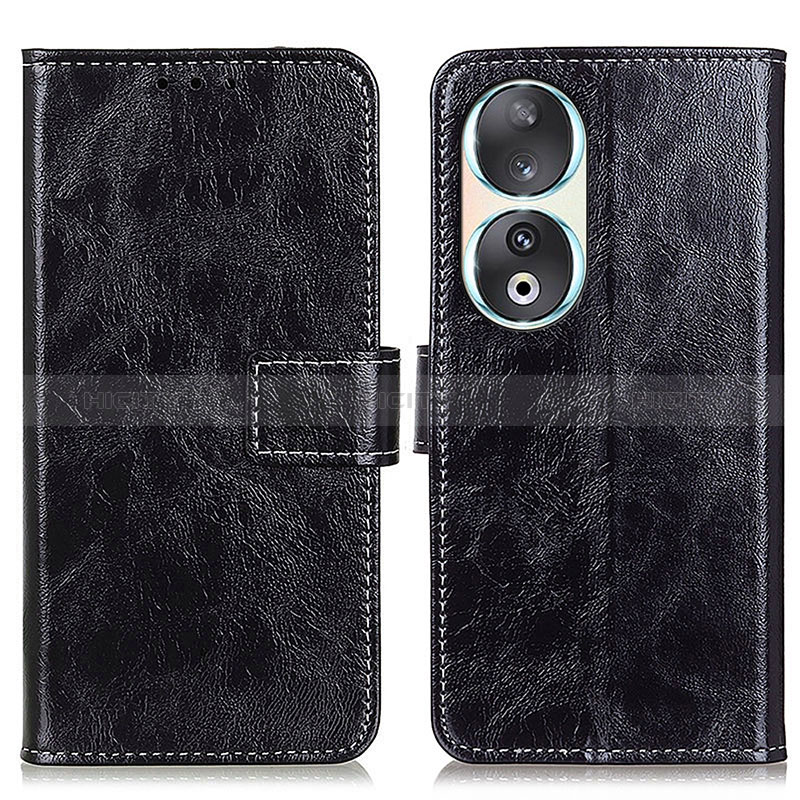 Funda de Cuero Cartera con Soporte Carcasa K04Z para Huawei Honor 90 5G Negro