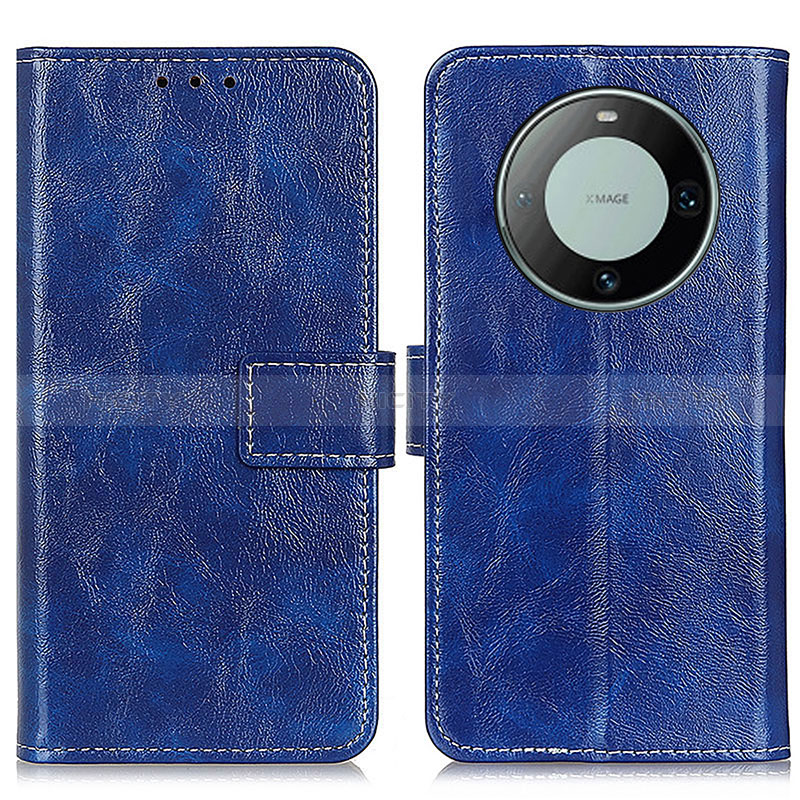 Funda de Cuero Cartera con Soporte Carcasa K04Z para Huawei Mate 60 Pro Azul