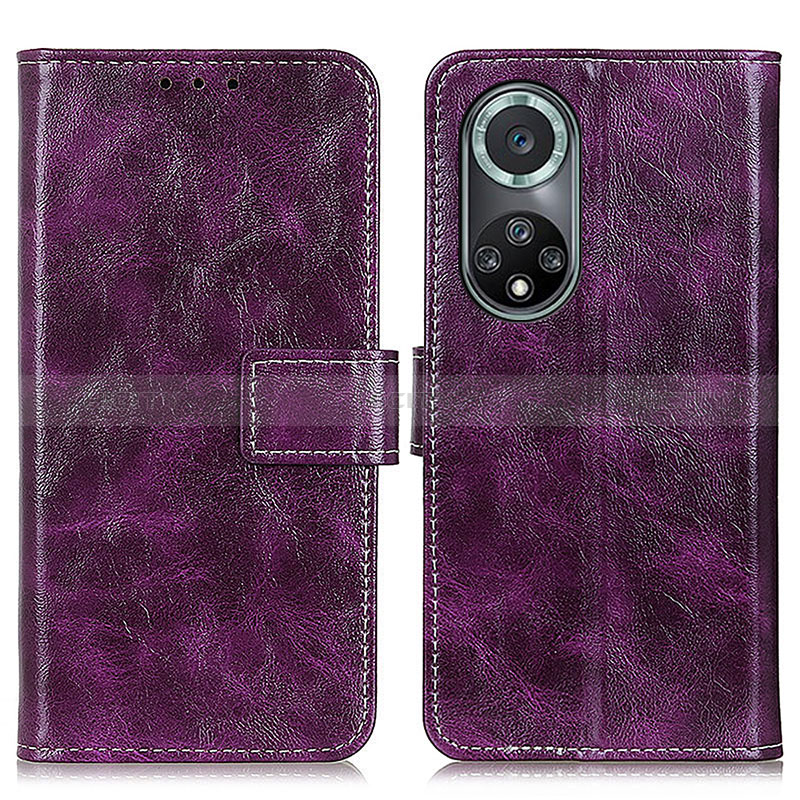 Funda de Cuero Cartera con Soporte Carcasa K04Z para Huawei Nova 9 Pro Morado