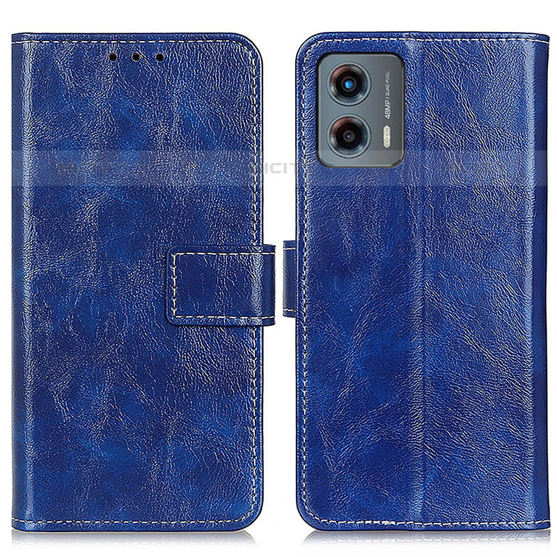 Funda de Cuero Cartera con Soporte Carcasa K04Z para Motorola Moto G 5G (2023) Azul